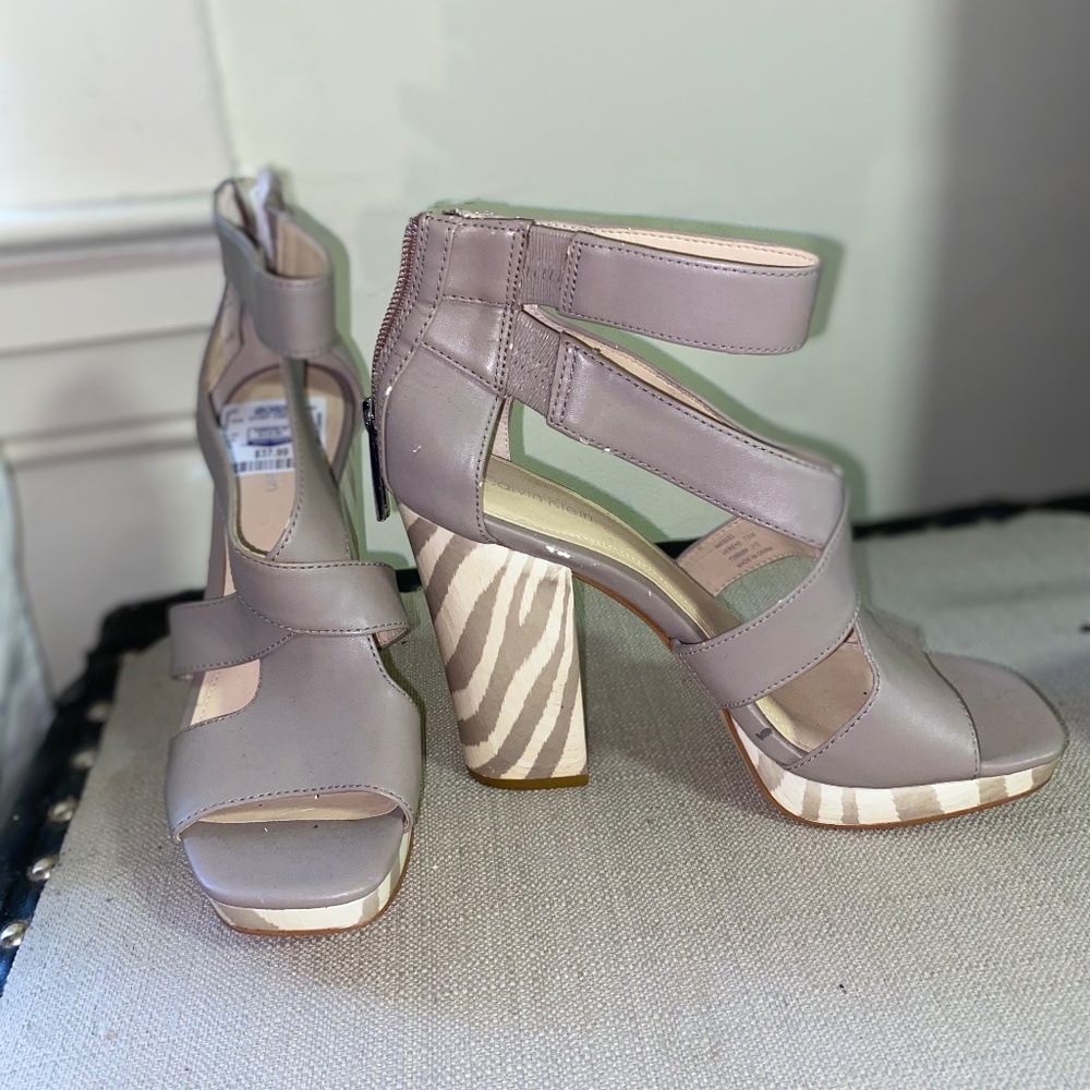 Tan Calvin Klein Heels - Picture 1 of 5